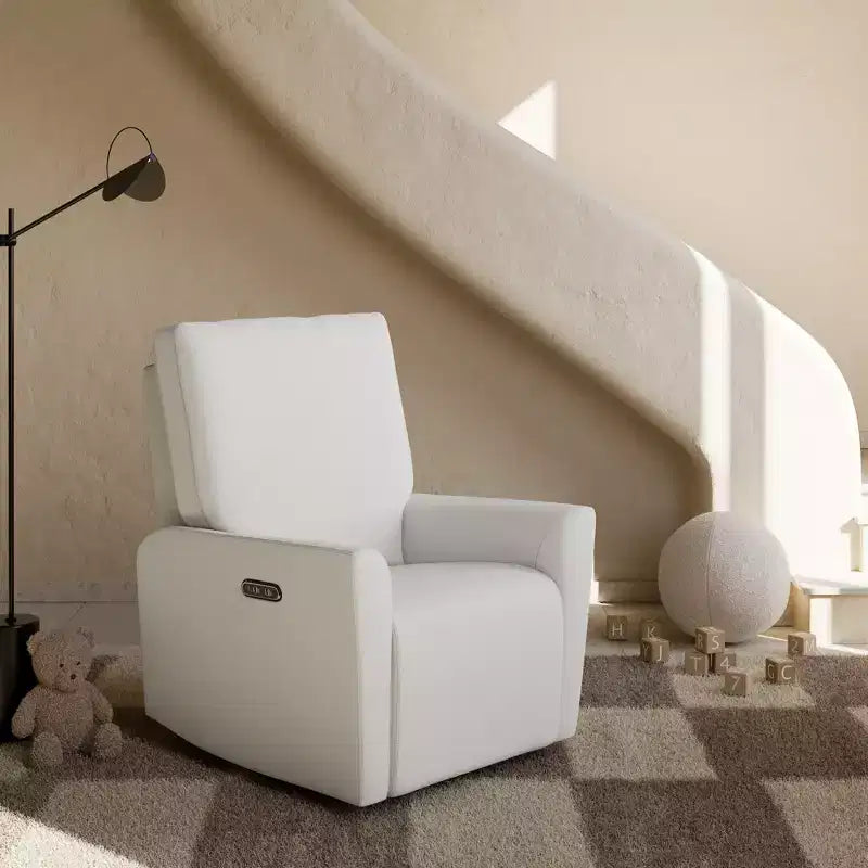 Storkcraft Santorini Deluxe Poltrona reclinabile girevole elettrica con doppia ricarica USB