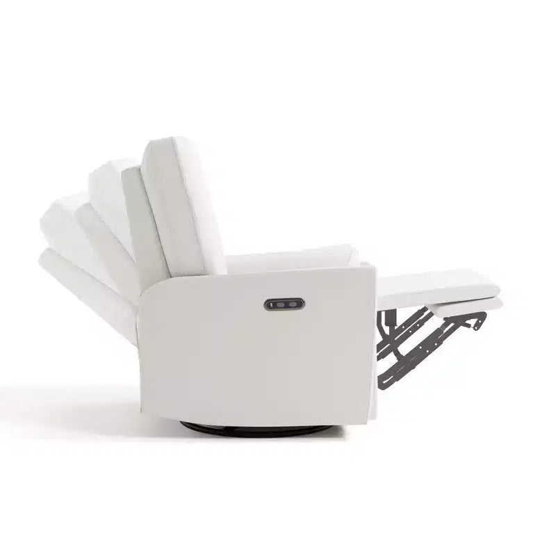 Storkcraft Santorini Deluxe Poltrona reclinabile girevole elettrica con doppia ricarica USB