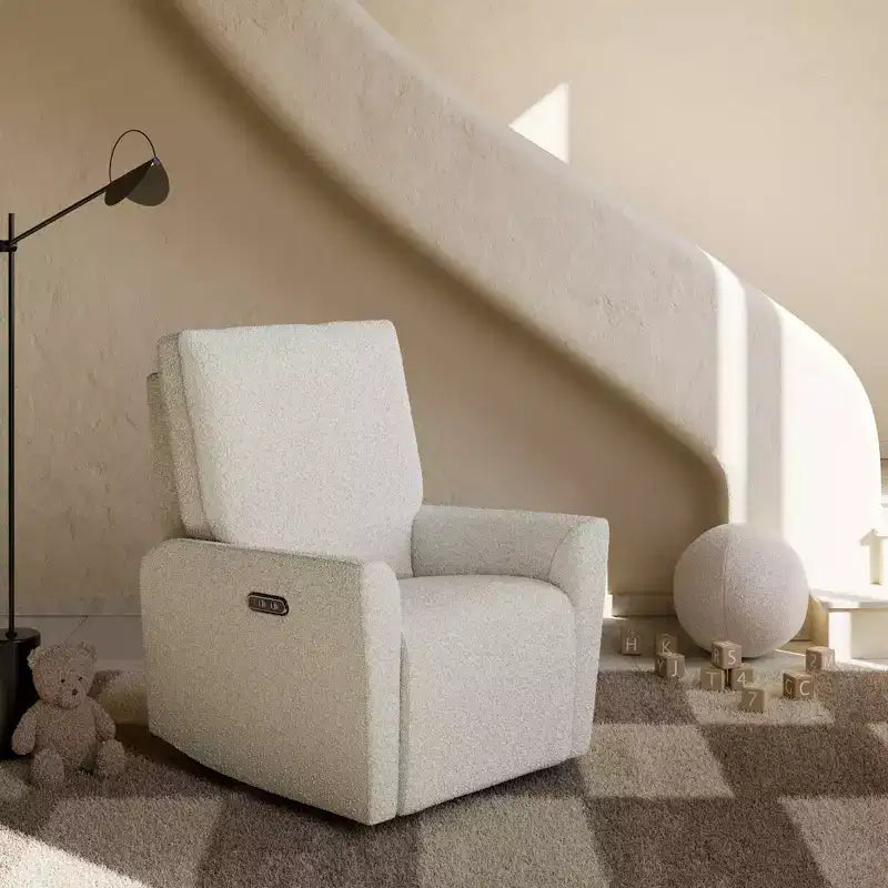 Storkcraft Santorini Deluxe Poltrona reclinabile girevole elettrica con doppia ricarica USB