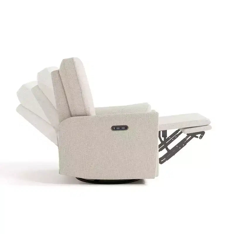 Storkcraft Santorini Deluxe Poltrona reclinabile girevole elettrica con doppia ricarica USB
