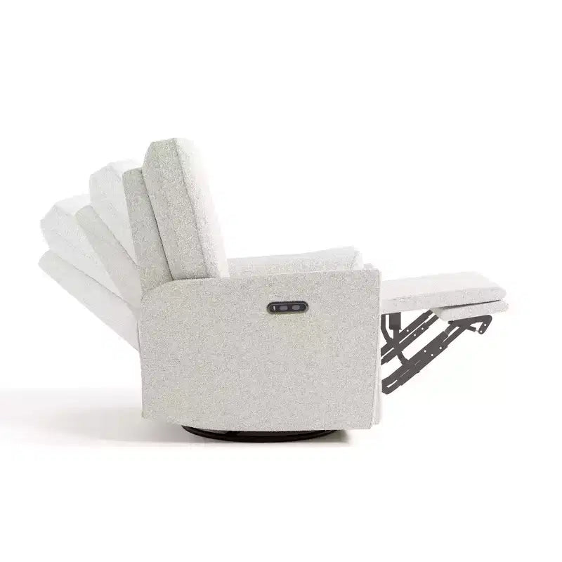 Storkcraft Santorini Deluxe Poltrona reclinabile girevole elettrica con doppia ricarica USB