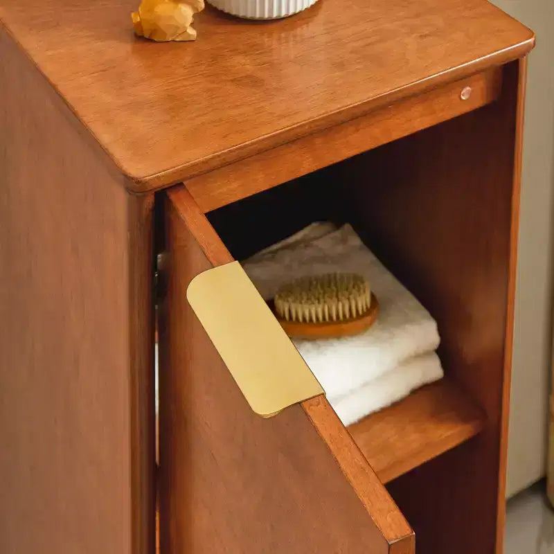 sumyeg Mobile Bagno e Mobiletto per Biancheria Moderni con Ripiani Regolabili e Accessori in Ottone Antico