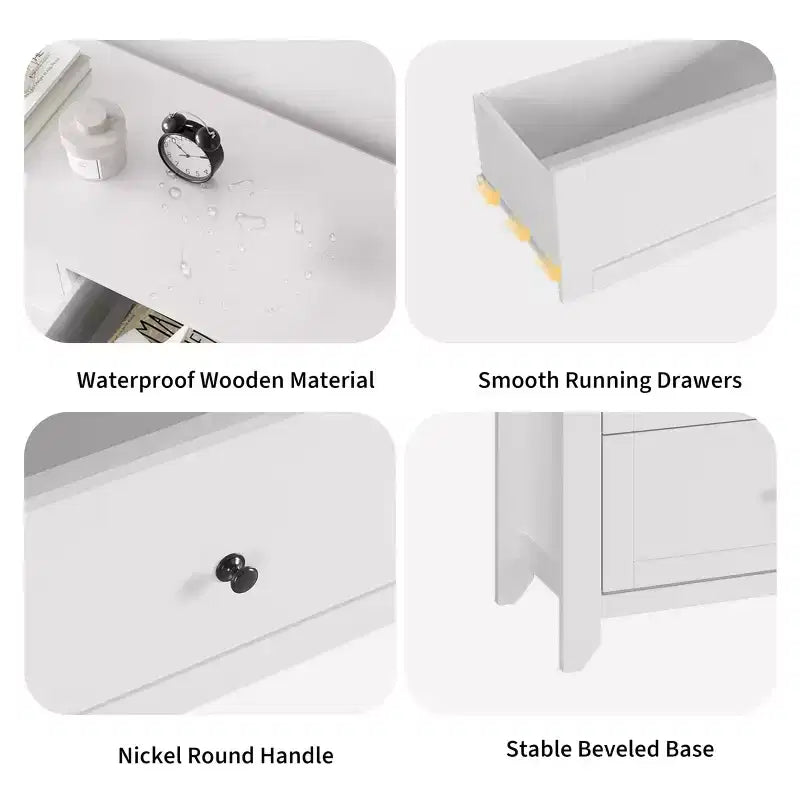 Comò a 6 cassetti per camera da letto, cassettiera in legno da 137 cm con pomelli in metallo, porta TV, organizer per vestiti per camera da letto, ingresso, nero