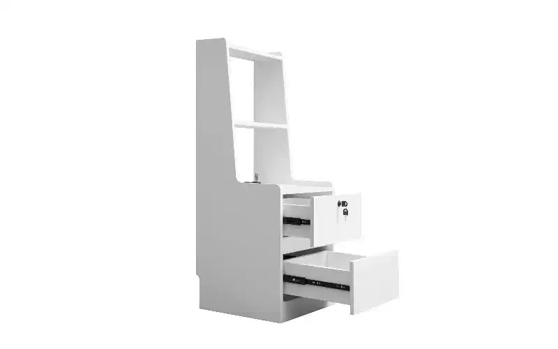 Comodino alto TUYOHW con luce notturna e stazione di ricarica, tavolino con libreria, comodini moderni con armadietto per la camera da letto