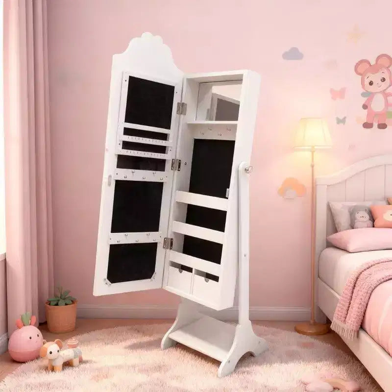 Karl Home Heart MDF Armadietto Portagioie per Bambini Bianco, con 1 Anta e 1 Ripiano