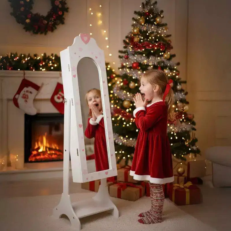 Karl Home Heart MDF Armadietto Portagioie per Bambini Bianco, con 1 Anta e 1 Ripiano