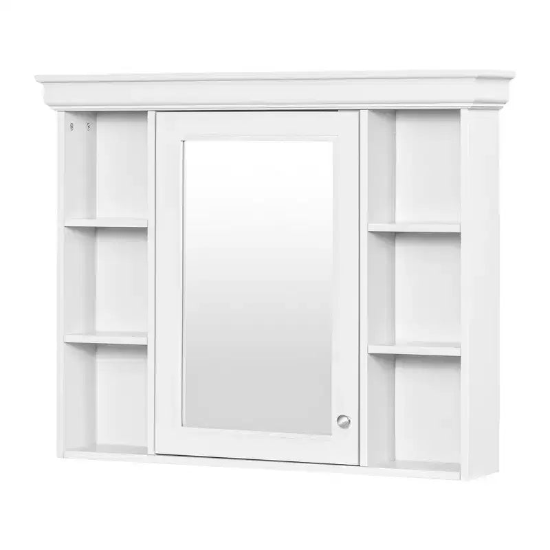 Mobile bagno con lavabo da 36 pollici, Specchio contenitore bagno con ripiano regolabile, Mobiletto contenitore bagno con cassetti