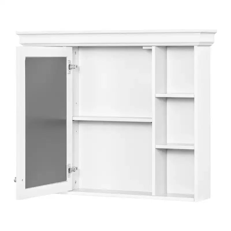 Mobile bagno con lavabo da 36 pollici, Specchio contenitore bagno con ripiano regolabile, Mobiletto contenitore bagno con cassetti