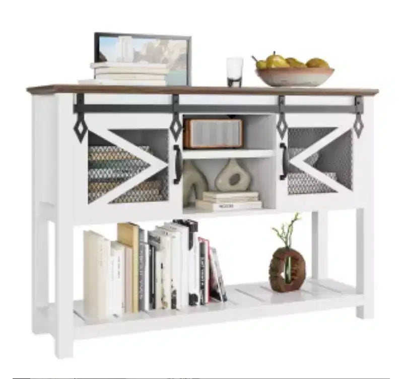 Arrow Double Sliding Door Entryway Cabinet