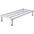 Acekool Aluminum Dunnage Rack 1000lb Capacity, 48x14x8in Heavy Duty Commercial Storage for Kitchen, Restaurant, or Supermarket