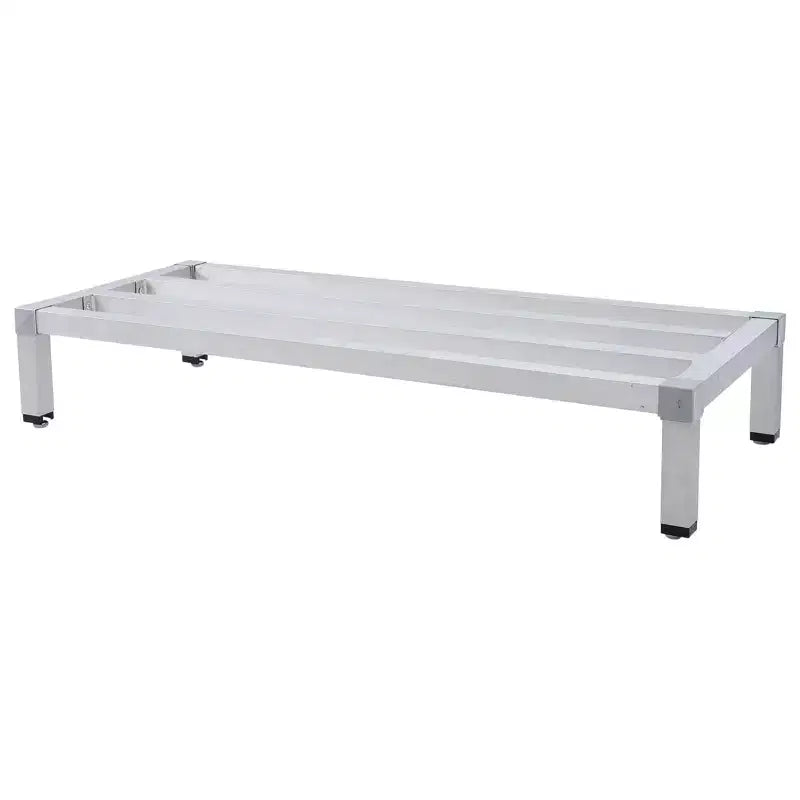 Acekool Scaffale Dunnage in Alluminio Capacità 450 kg, Stoccaggio Commerciale Resistente 122x35.5x20.3 cm per Cucina, Ristorante o Supermercato