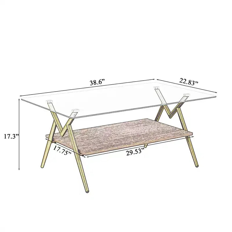 Tavolino da Caffè Moderno in Vetro, Piano Rettangolare Temperato, Gambe in Metallo Nero, Facile Montaggio, per Soggiorno, Ufficio o Ambienti Contemporanei