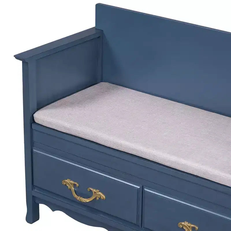 Panca scarpiera Clihome con cuscino rimovibile, panca da ingresso con vano contenitore nascosto per ingresso e soggiorno, panca scarpiera con schienale