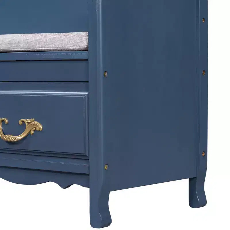 Panca scarpiera Clihome con cuscino rimovibile, panca da ingresso con vano contenitore nascosto per ingresso e soggiorno, panca scarpiera con schienale