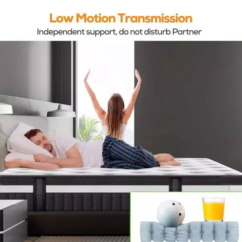 Materasso King in scatola, 14 pollici Gel rinfrescante Memory Foam King Size, Rigidità Media per Sollievo dalla Pressione e Sonno più Fresco, CertiPUR-US