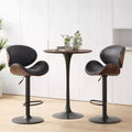 Okak Modern Set of 2 PU Leather Padded Bar Stools with Footrest & Sturdy Base,Upholstered Counter Height Swivel Chairs