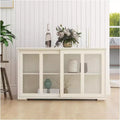 Buffet Cabinet Modern Wooden with Sliding Glass Doors, Versatile Storage Stand for Kitchen, Dining Room, or Living Room