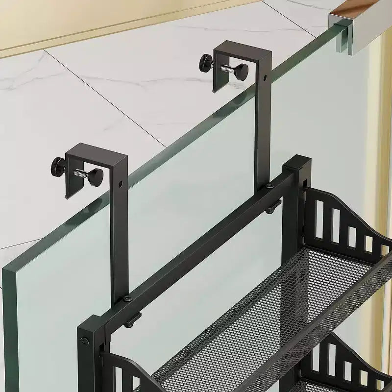 Scaffale pensile regolabile a più strati bianco sopraporta - Per condimenti da cucina e contenitori da bagno