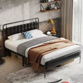 Sailvan Queen Bed Frame with Headboard, Queen Size Bed Frame with Storage Space & Upholstered