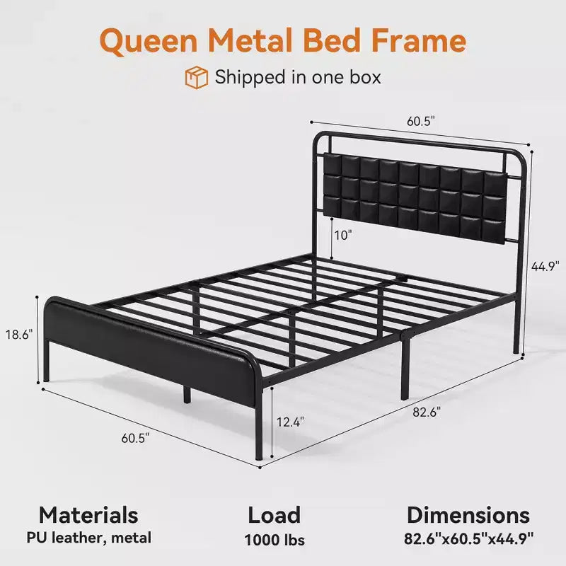 Struttura letto matrimoniale Sailvan con testiera, struttura letto queen size con spazio contenitore e imbottitura