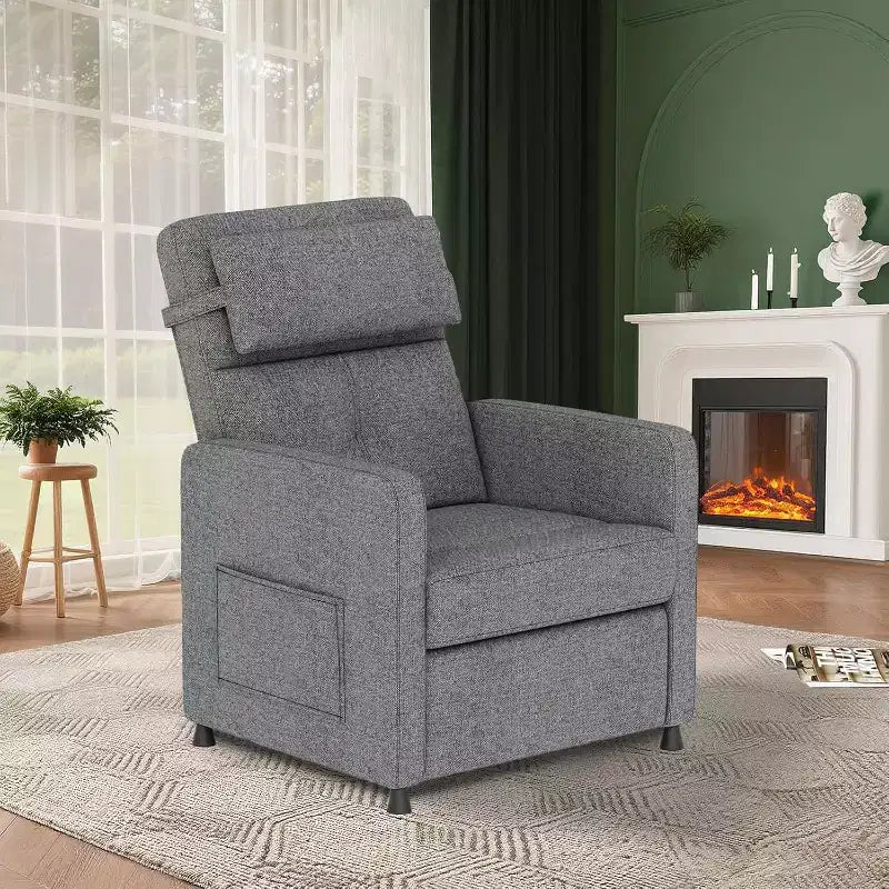 Electric Recliner Chair with Massage, Heat, Lumbar Support, Adjustable Power Reclining, USB Port, Side Pockets, Living Room Seating, Gray