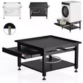 Acekool Washer and Dryer Pedestal with Pullout Shelf, Anti-Vibration, Drain Pan, Heavy Duty Appliance Base