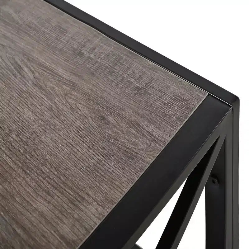 Tavolino da caffè moderno industriale Zeus & Ruta con piano in vetro temperato e legno MDF per soggiorno e camera da letto
