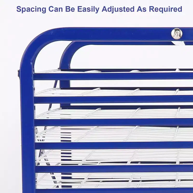 Stendino per opere d'arte, Stendino con 16 ripiani rimovibili e ruote bloccabili Supporto mobile per asciugatura pittura per forniture per aula e studio
