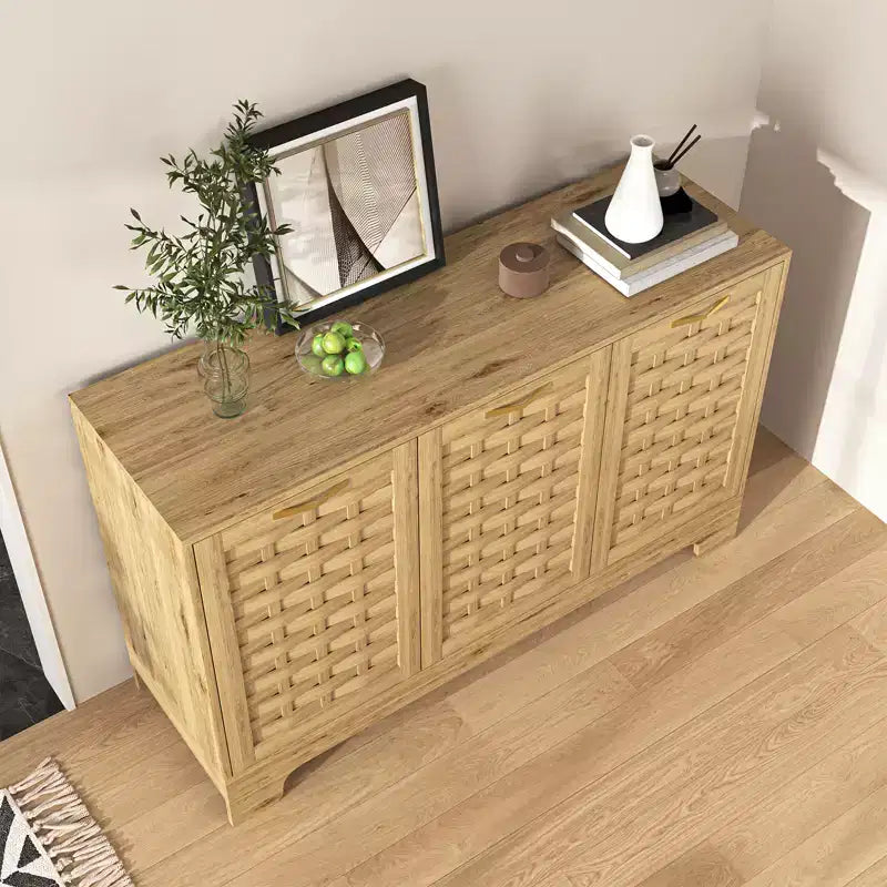 Mobile credenza Accent, mobile contenitore con buffet anti-ribaltamento e ripiano regolabile e 3 ante per corridoio, ingresso, sala da pranzo, soggiorno