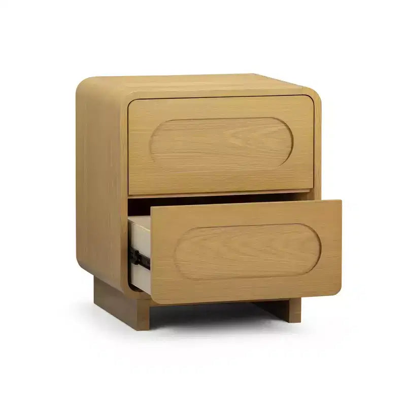 Teamson Home Tenley Comodino Moderno in Legno a 2 Cassetti con Apertura a Pressione