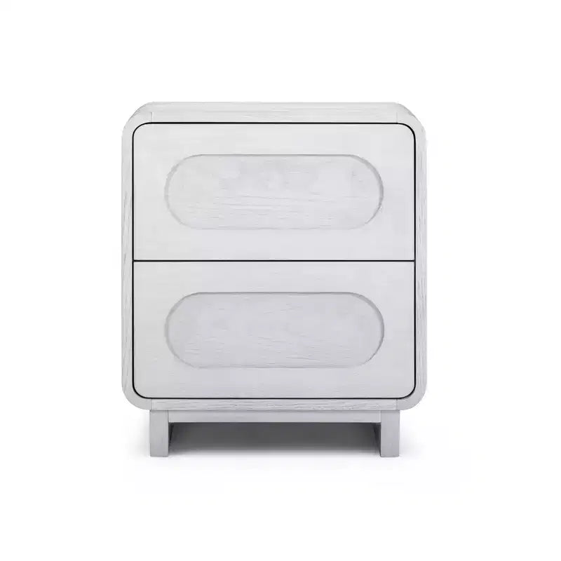 Teamson Home Tenley Comodino Moderno in Legno a 2 Cassetti con Apertura a Pressione