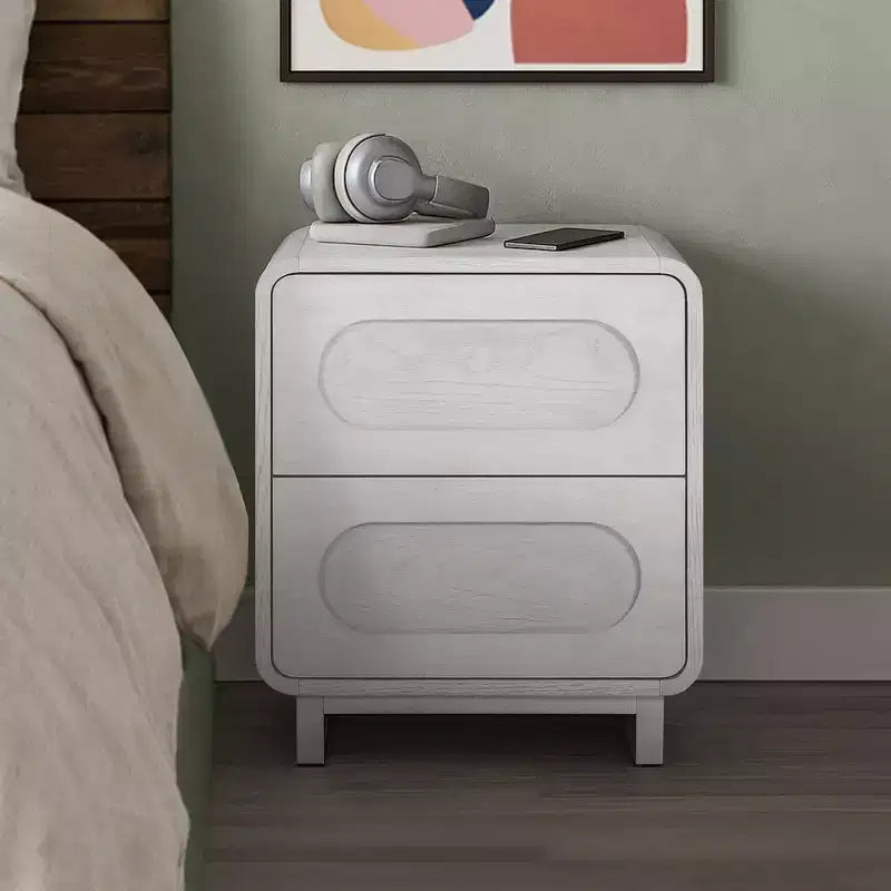 Teamson Home Tenley Comodino Moderno in Legno a 2 Cassetti con Apertura a Pressione