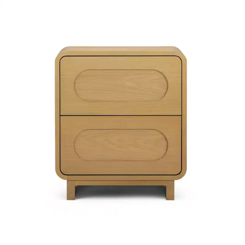Teamson Home Tenley Comodino Moderno in Legno a 2 Cassetti con Apertura a Pressione