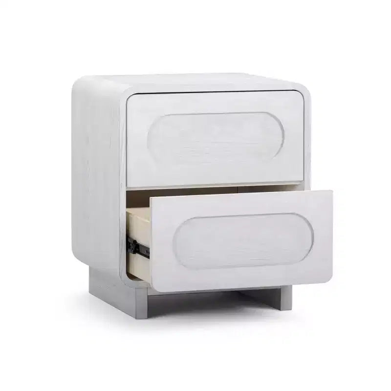 Teamson Home Tenley Comodino Moderno in Legno a 2 Cassetti con Apertura a Pressione