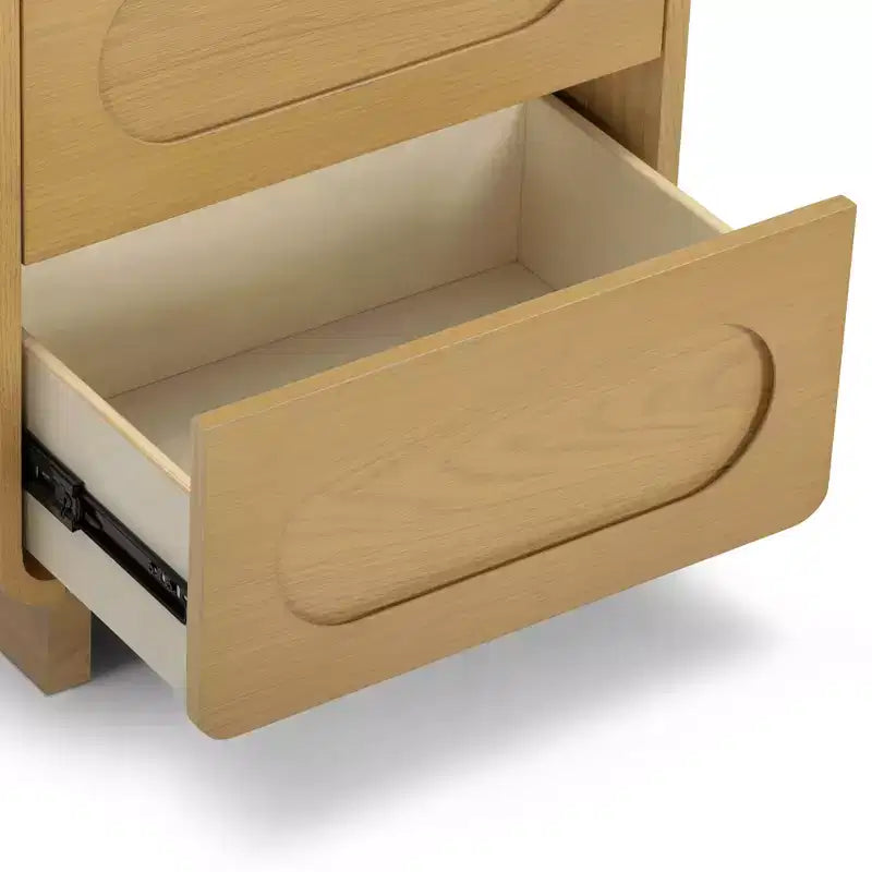 Teamson Home Tenley Comodino Moderno in Legno a 2 Cassetti con Apertura a Pressione