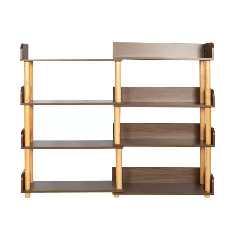 Librerie a 4 livelli retrattili e girevoli, scaffale angolare in legno, portaoggetti per libri, scaffali organizer multiuso per soggiorno