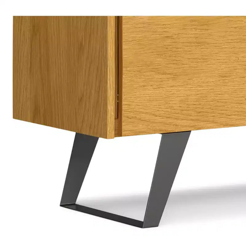 Credenza/buffet Mitchell moderna industriale rettangolare da 60 x 17 pollici in impiallacciatura di rovere