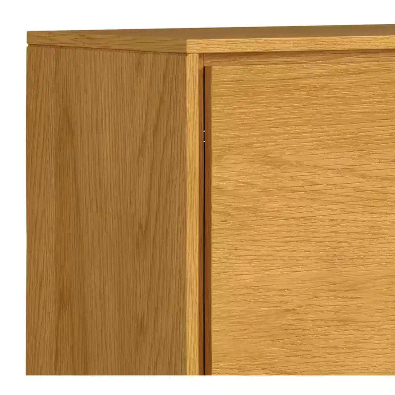 Credenza/buffet Mitchell moderna industriale rettangolare da 60 x 17 pollici in impiallacciatura di rovere