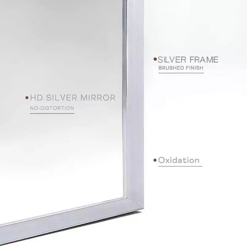 Specchio da parete contemporaneo ad arco 36 x 24, specchio da bagno a forma di arco con cornice in lega di alluminio - Panipeachy