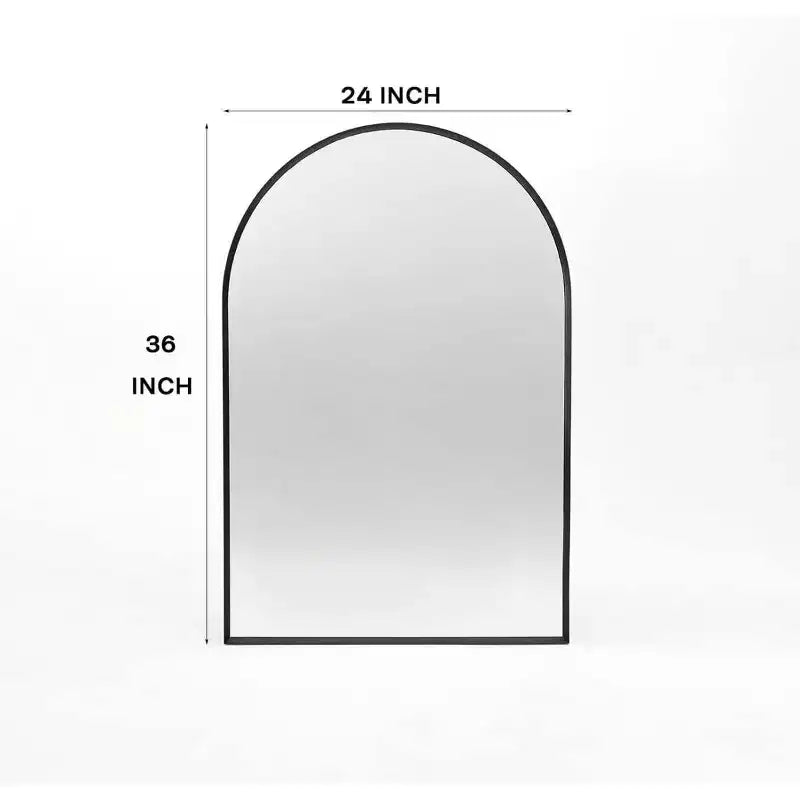 Specchio da parete contemporaneo ad arco 36 x 24, specchio da bagno a forma di arco con cornice in lega di alluminio - Panipeachy