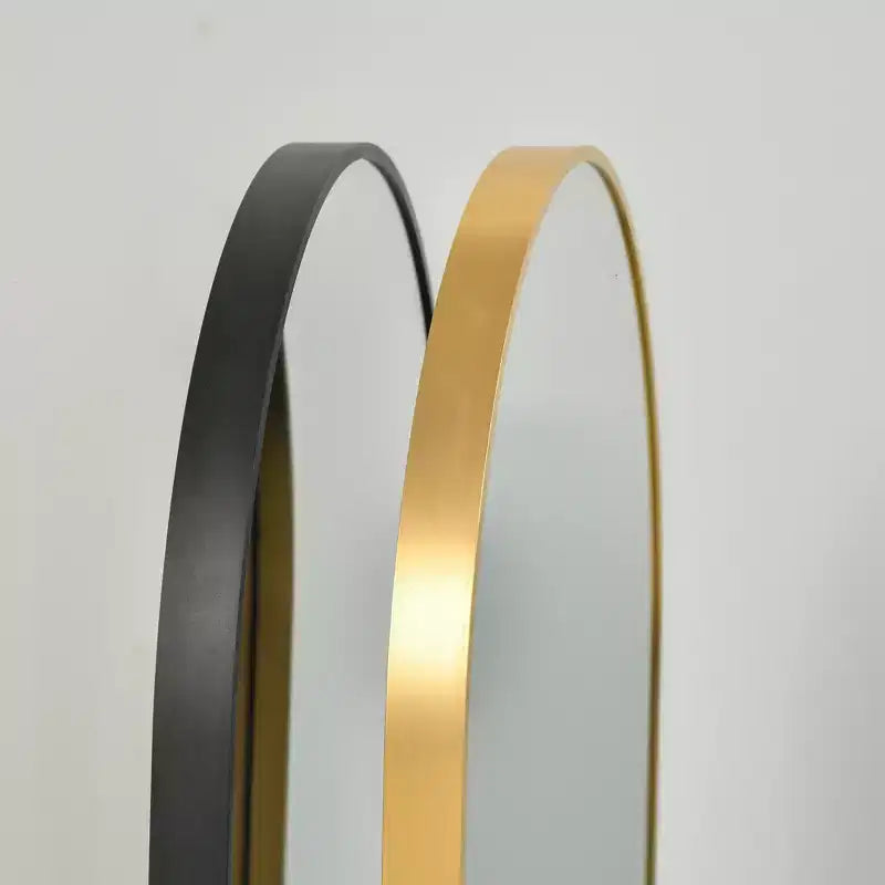 Specchio da parete contemporaneo ad arco 36 x 24, specchio da bagno a forma di arco con cornice in lega di alluminio - Panipeachy