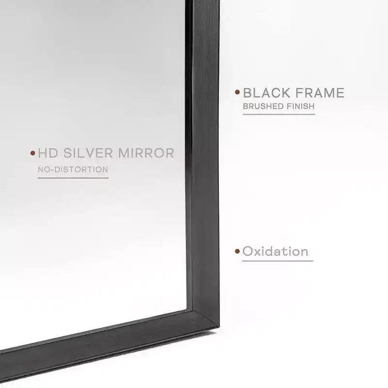 Specchio da parete contemporaneo ad arco 36 x 24, specchio da bagno a forma di arco con cornice in lega di alluminio - Panipeachy