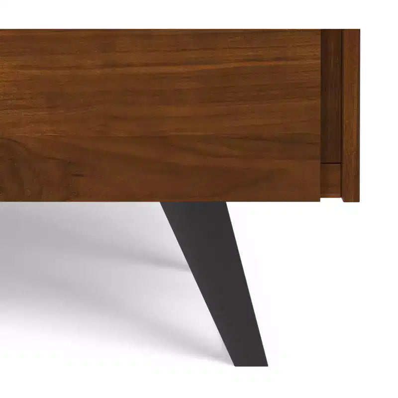 Mobile contenitore medio Mitchell, largo 99 cm, in legno massello, stile industriale moderno