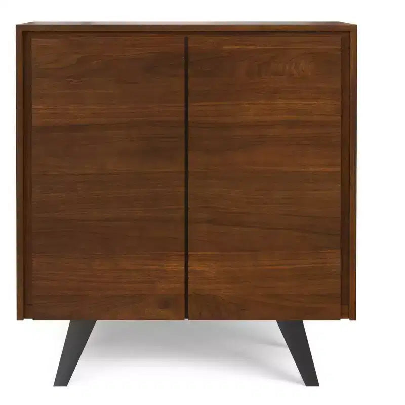 Mobile contenitore medio Mitchell, largo 99 cm, in legno massello, stile industriale moderno