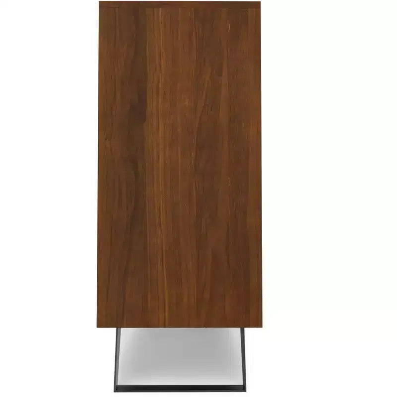 Mobile contenitore medio Mitchell, largo 99 cm, in legno massello, stile industriale moderno