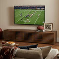 JVNOXK 78-inch Modern TV Stand accommodates TVs up to 85 inches, featuring cable management, the centerpiece of your living room