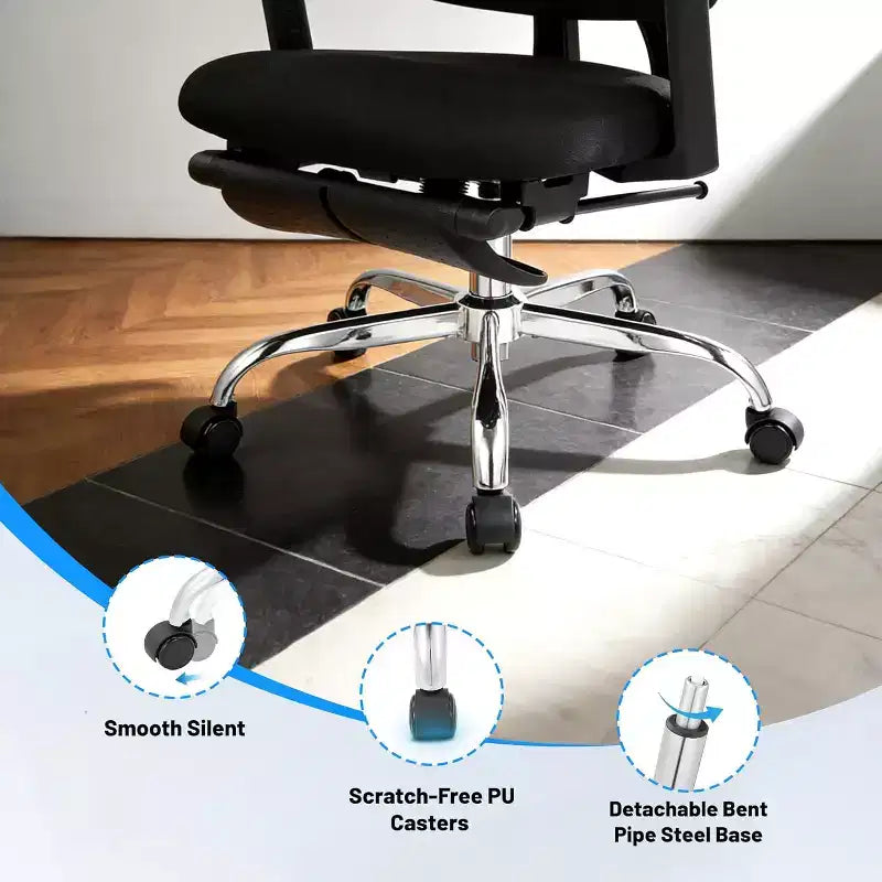 Sedia da Ufficio Ergonomica in Rete, Sedia da Scrivania con Schienale Alto e Supporto Lombare Regolabile 300 libbre, Braccioli Ribaltabili 4D, Seduta Girevole con Rotelle per Lunghe Ore di Lavoro al Computer