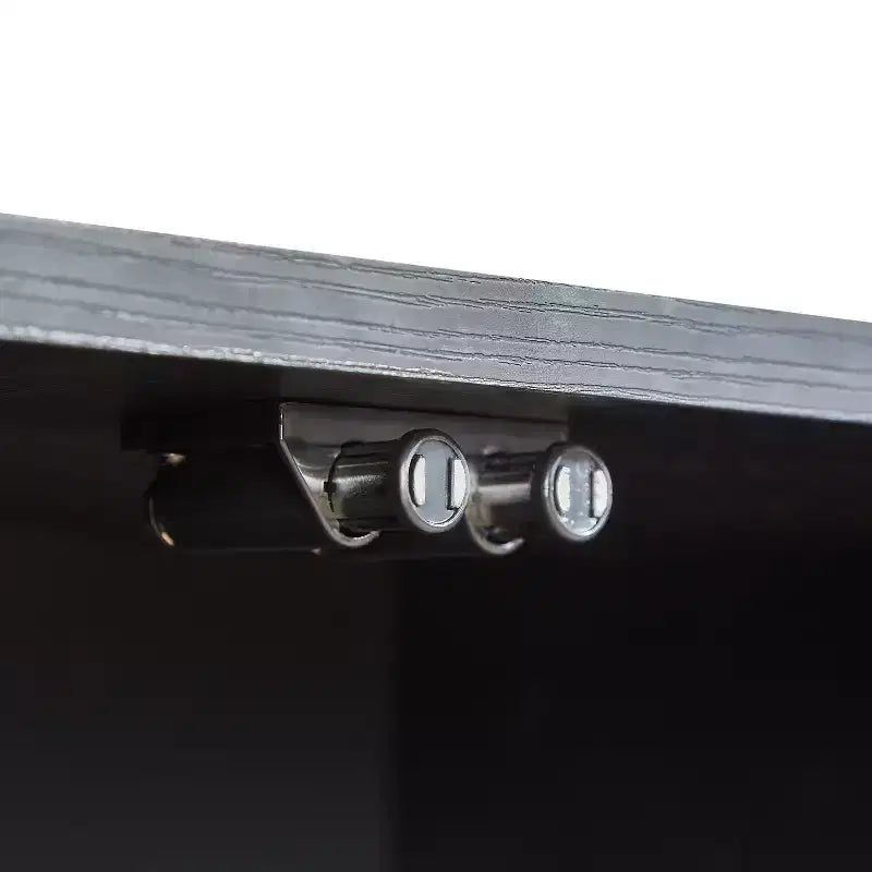 JVNOXK Mobile TV ondulato da 162 cm con armadietto a strisce verticali e vetrina in vetro, adatto per soggiorno/camera da letto, Nero