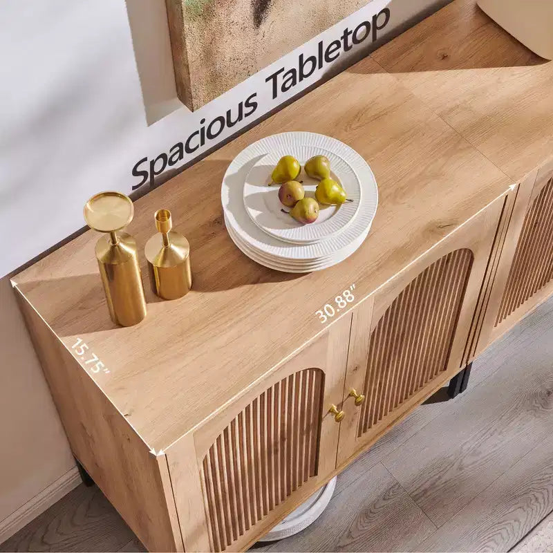Mobiletto da Bagno con Ante, Armadietto Autoportante a Colonna con Ante Scanalate e Ripiani Regolabili, Mobile Contenitore Moderno