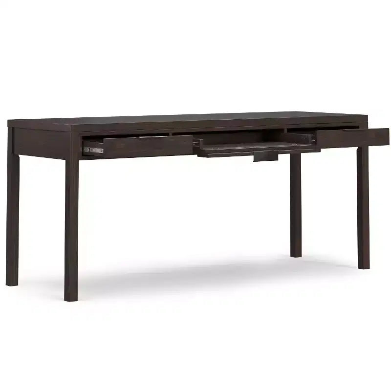 Fabian SCRIVANIA in LEGNO MASSELLO Contemporanea Moderna Larga 183 cm in Noce Caldo